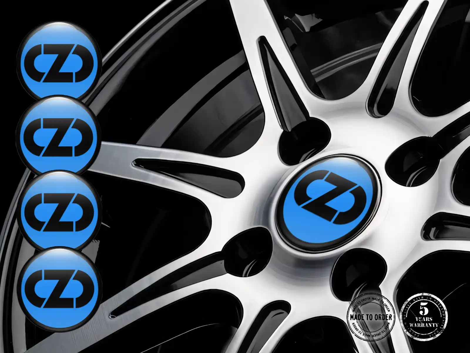 OZ Logo Autocollant Silicone Décalques Roue de Luxe